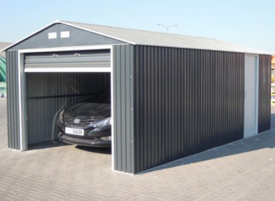 Abri garage métallique avec porte sectionnelle
